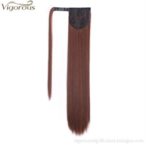 Vigorous Drawstring Ponytail Clip in Hair Extensions Ponytail Hairpiece Synthetic Pony Tail Extensions for Girl Lady Women 4/30